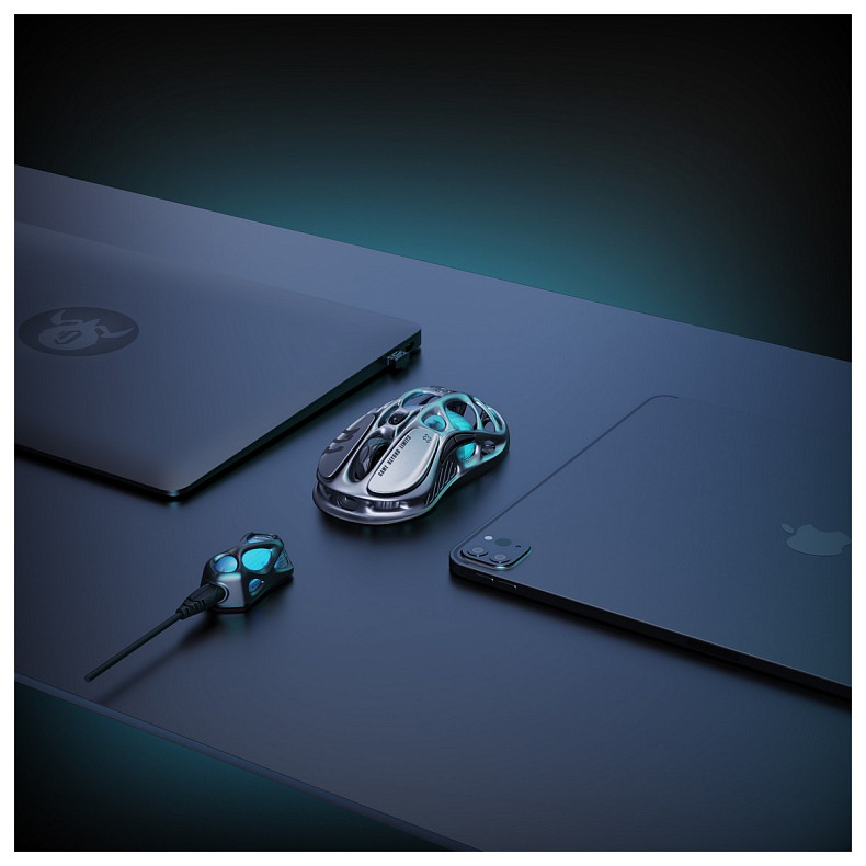 Миша GravaStar Mercury M1 Pro, magnesium alloy body, BT/WL/USB-A, RGB, Gunmetal Gray