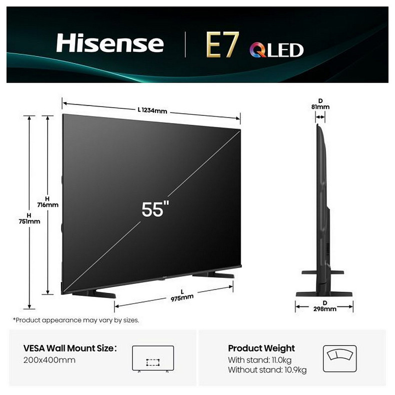 Телевізор Hisense 55E7Q