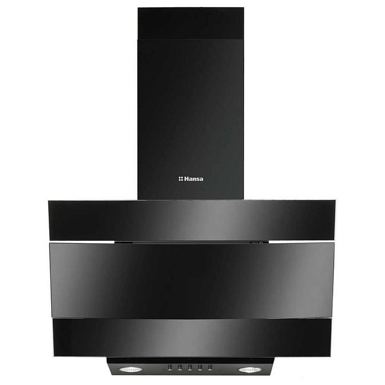 Витяжка Hansa похила, скло+метал, 60см, 280м.куб/год, чорний метал