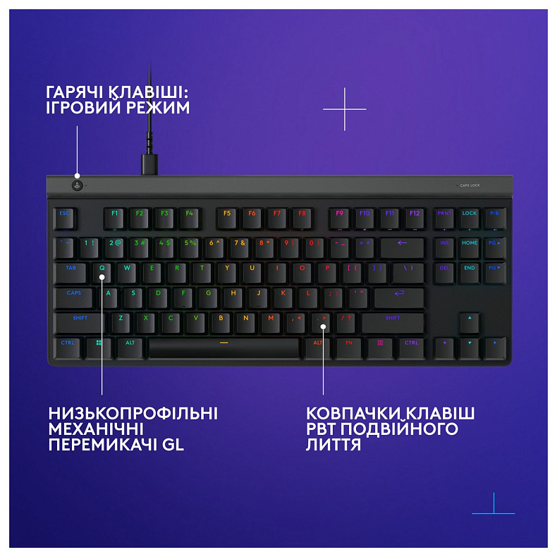 Клавиатура Logitech G515 TKL Black Tactile (920-014133)