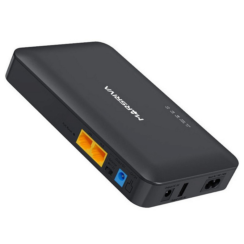 ДБЖ для роутерів Marsriva DC UPS KP2 EC DC+PoE+USB OUT, 5V/9V/12V 18W 8000mAh (29,6Wh) Li-Ion