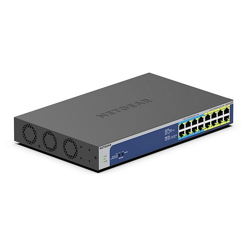 Коммутатор NETGEAR GS516UP 8xGE PoE++, 8xGE PoE+(380W), неуправляемый