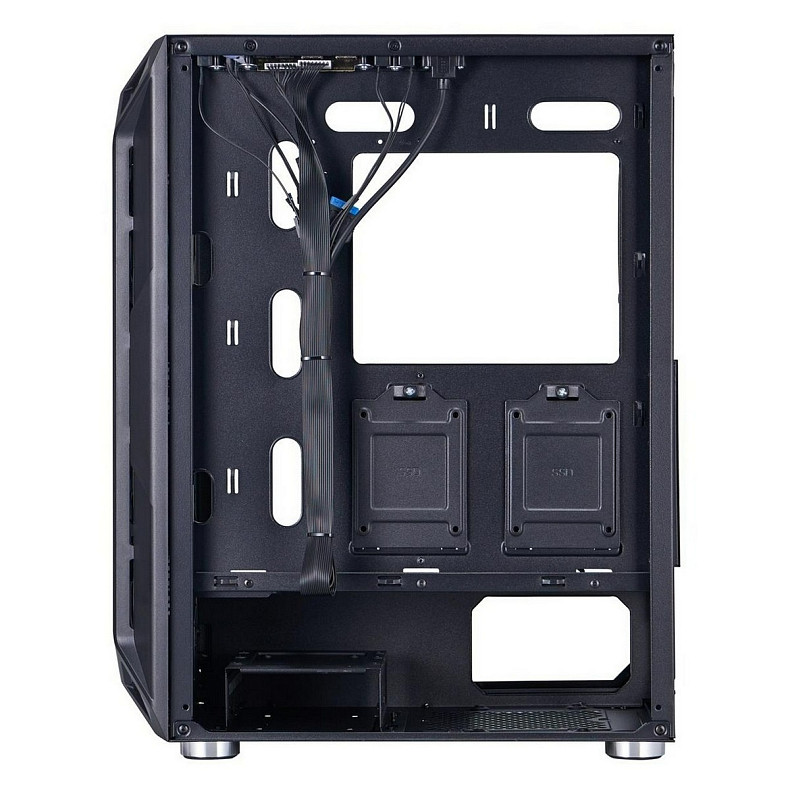 Корпус 1stPlayer X6-BK-4F1 Black без БП