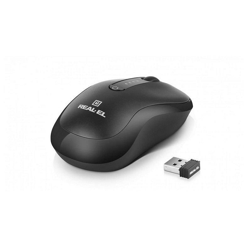 Мышь беспроводная REAL-EL RM-450W Black