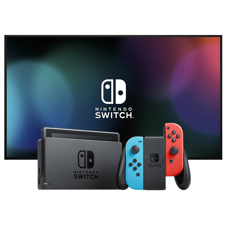 Портативна ігрова приставка Nintendo Switch with Neon Blue and Neon Red Joy-Con 