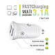 Автомобильное зарядное устройство Piko CC-312 (2USB, 3.1A) White + кабель Type-C (1283126538803)