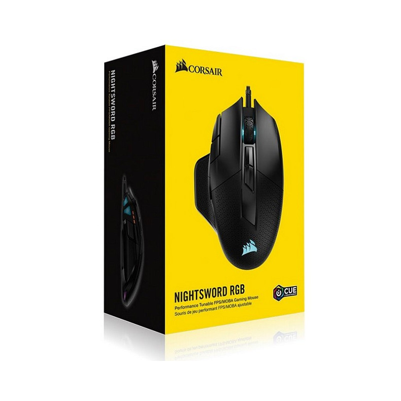 Мышка Corsair Nightsword RGB Tunable FPS/MOBA Gaming Mouse Black USB (CH-9306011-EU)