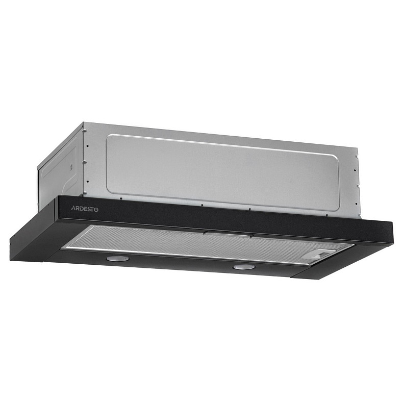 Витяжка Ardesto телескопічна, 60см, 700м3ч, метал, 2х1Вт LED, кнопкове, чорний