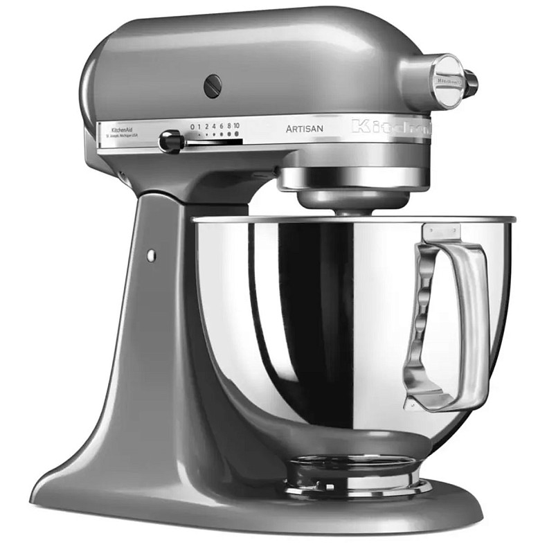 Кухонний комбайн KitchenAid Artisan 4,8 л 5KSM125ECU з відкидним блоком сріблястий