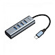 Адаптер Baseus Enjoy series Type-C to USB3.0*4+PD HUB adapter Grey (CAHUB-Q0G)