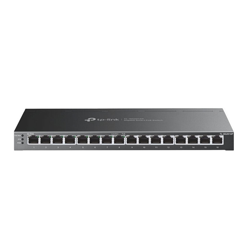 Коммутатор TP-LINK TL-SG2016P 16xGE (8xPoE), 120Вт, WebSmart