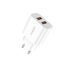 Зарядний пристрій Foneng EU45 Dual USB Charger (2USBх2.4A) White (EU45-CH-TC) + кабель USB