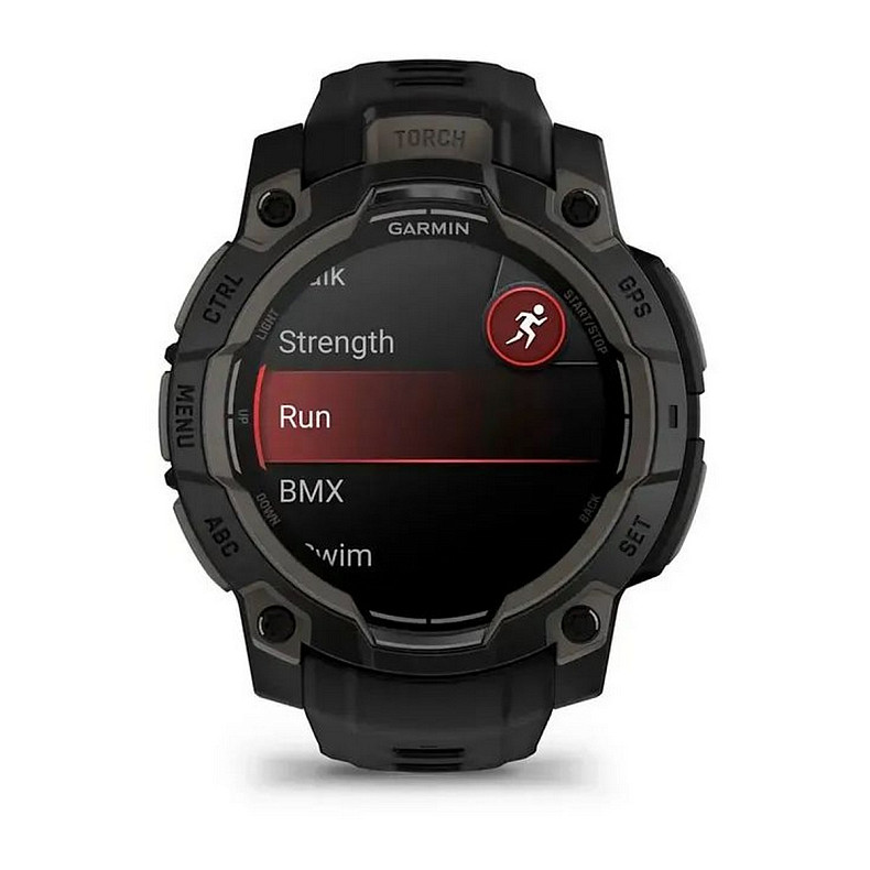 Смарт-годинник Garmin Instinct 3 45mm AMOLED Black with Black Silicone Band (010-02936-40)