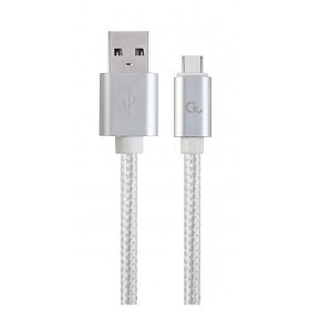 Кабель Cablexpert (CCB-mUSB2B-AMCM-6-S) USB 2.0 - USB Type-C, 1.8м, сріблястий