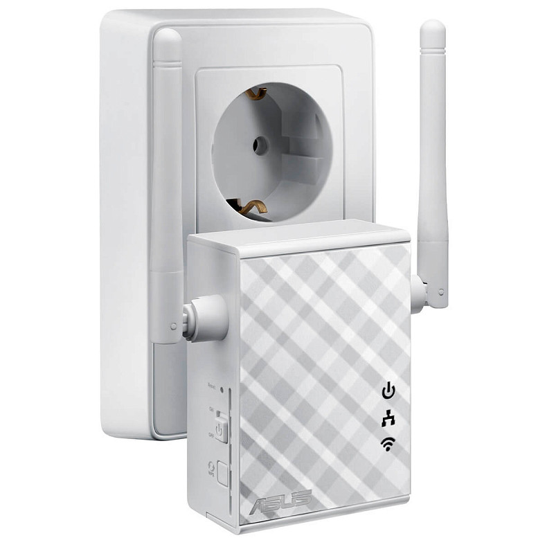 Повторитель Wi-Fi сигнала ASUS RP-N12 N300 1хFE LAN ext. ant x2