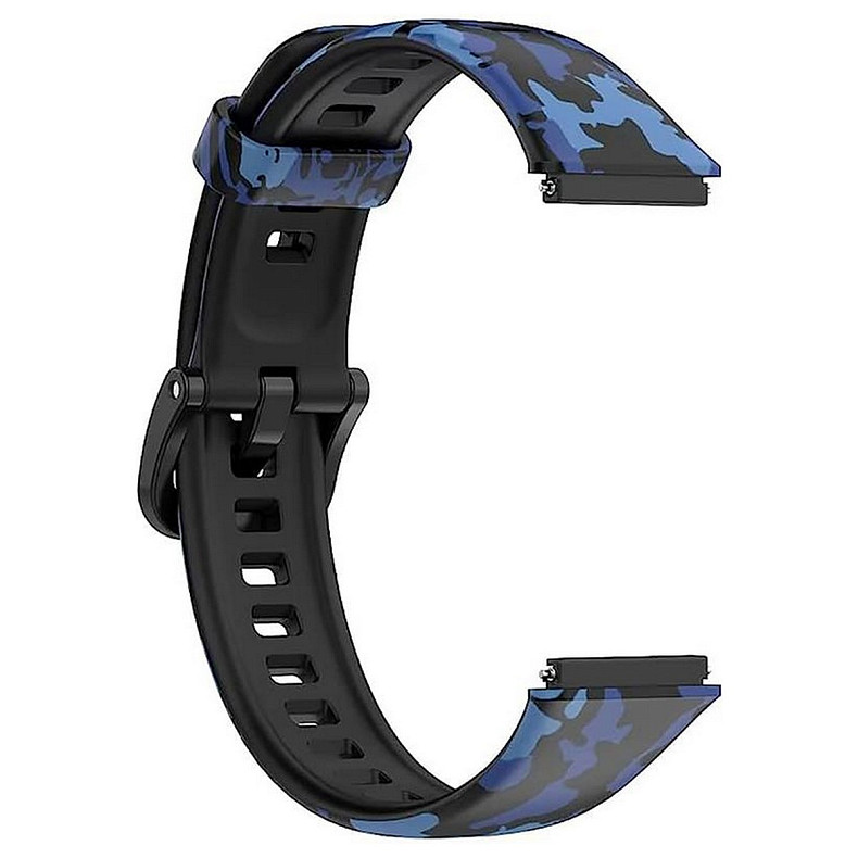 Ремешок BeCover Modern Style для Huawei Band 7/Honor Band 7 Black-Blue (709445)