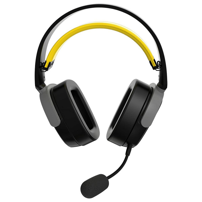 Бездротова ігрова гарнітура Ajazz AHM09 MAX Black Gray Yellow (AHM09-MAX-BGY)