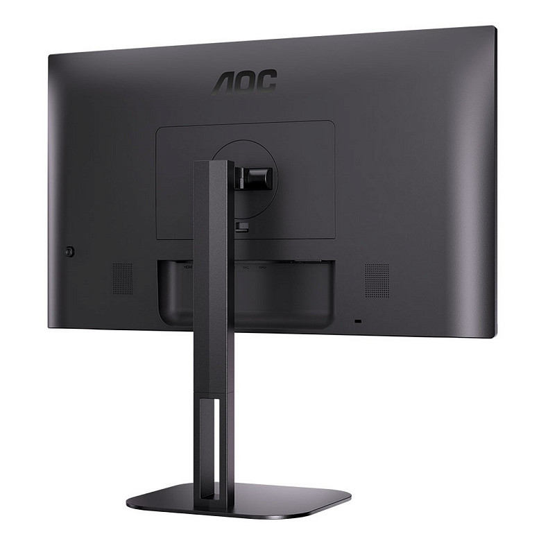 TFT 27" AOC Q27V5C/BK, QHD, IPS, 75Гц, 1 мс, HDMI, DP, USB-C, USB-hub, HAS, Pivot, колонки, чорний