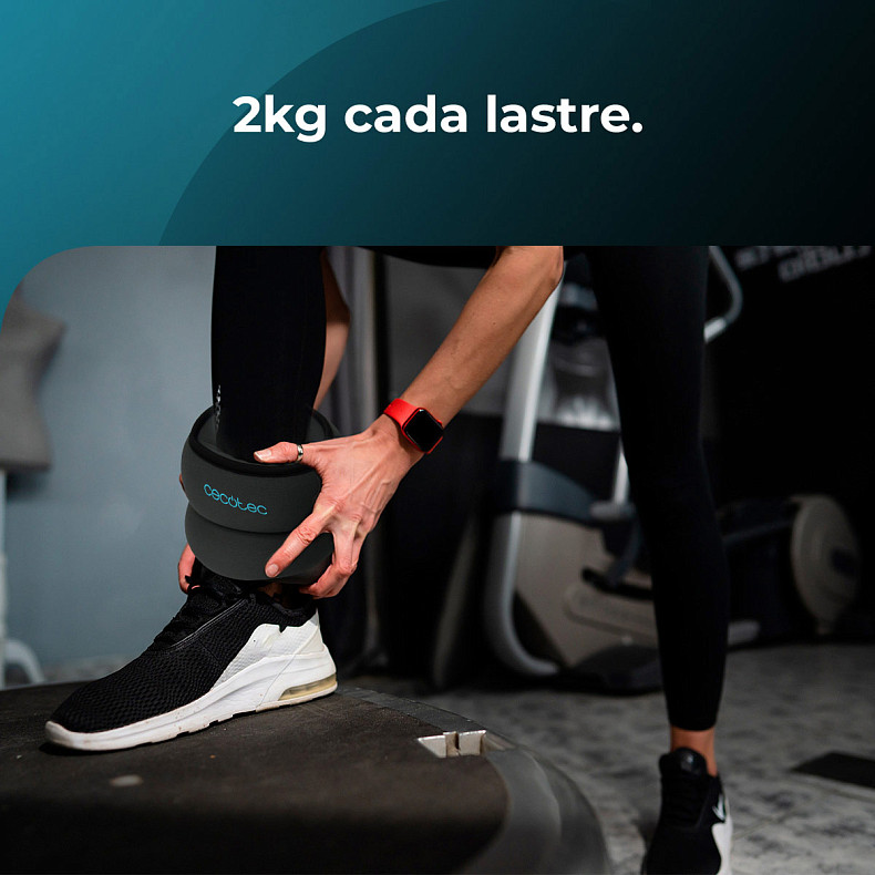 Обтяжувачі Cecotec Drumfit AnkleBell 2000 Neo (2шт по 2кг)