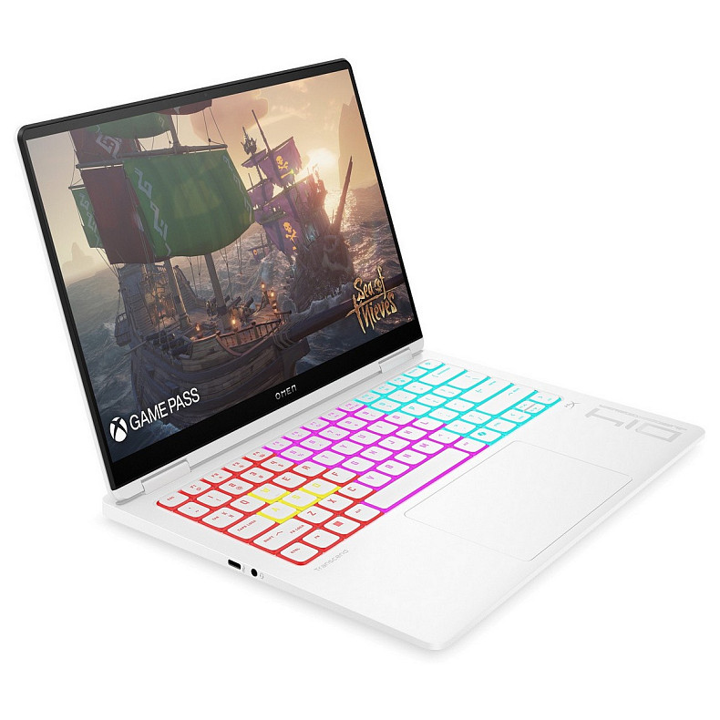 Ноутбук HP OMEN Transcend 14-fb1014ua 14" 3K OLED, Intel U7-255H, 32GB, F2TB, NVD5060-8, DOS, білий