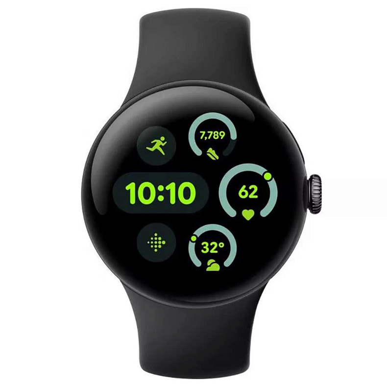 Смарт-часы Google Pixel Watch 3 41 mm Wi-Fi Matte Black Aluminum Case/Obsidian Active Band