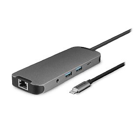 Док-станція USB3.2 Type-C --> HDMI/USB 3.2x2/RJ45/USB-C/SD/TF/PD 80W/Audio 9-in-1 DSC-901 CHIEFTEC