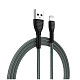 Кабель ColorWay USB-Lightning, braided cloth, 3А, 1м, Gray (CW-CBUL041-GR)