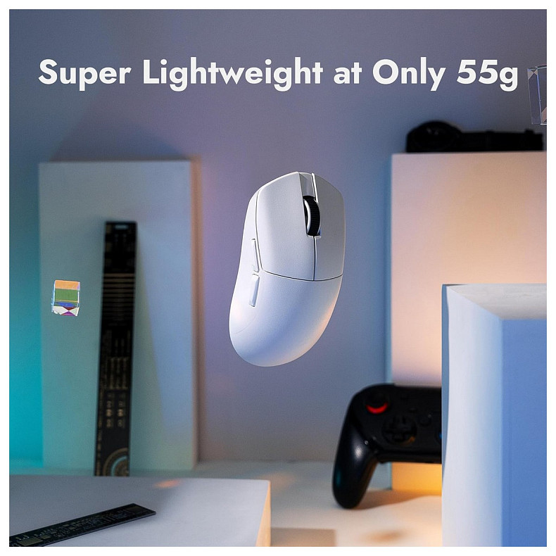 Миша Lemokey G1 USB-A/USB-C/WL/BT, 8K, білий