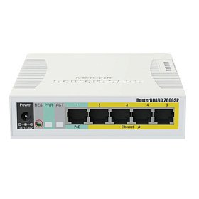 Комутатор MikroTik CSS106-1G-4P-1S (5x1Gb, 1x SFP, Passive PoE out на 2-5 портах)