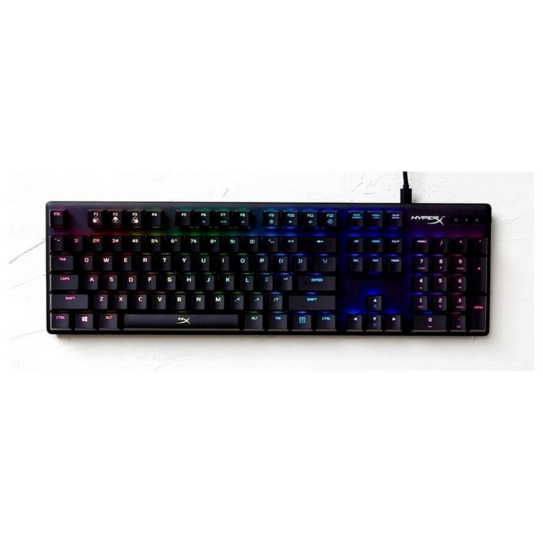 Клавіатура HyperX Alloy Origins Aqua RGB PBT ENG/RU Black (639N5AA) USB