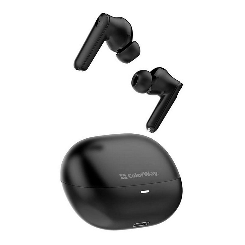 Навушники СolorWay Slim TWS-1 Earbuds Long Life Black (CW-TWS1BK1)