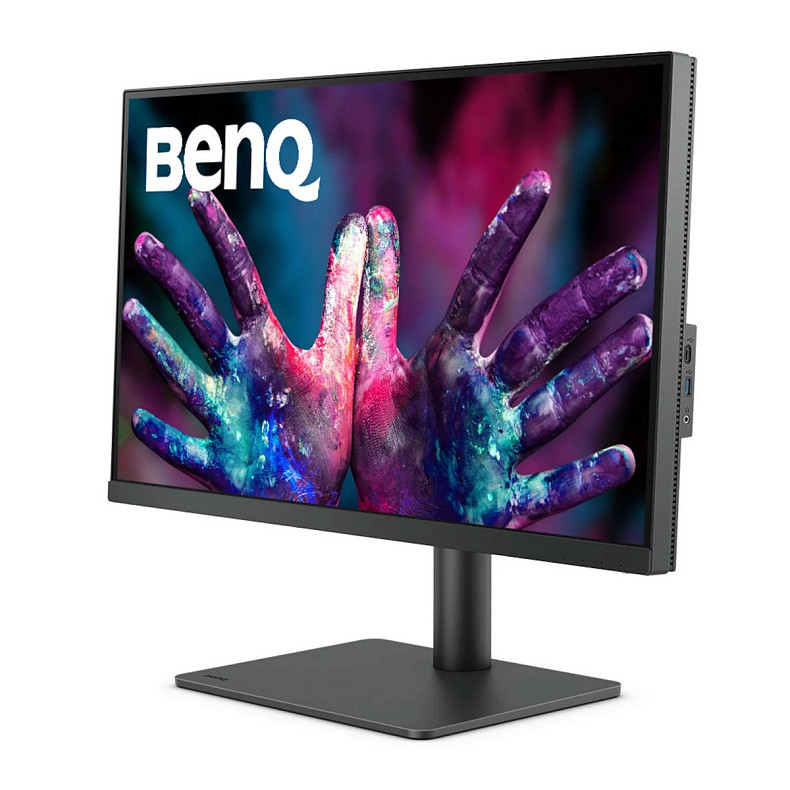 TFT 27" BenQ PD2705U, 4K UHD, IPS, 99% sRGB, HDMI, DP, USB-C, USB-hub, HAS, колонки, темно-серый