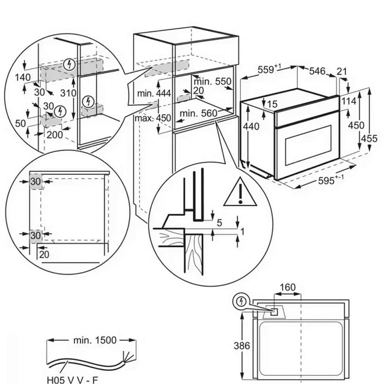 Духова шафа електрична Electrolux EVM8E08X