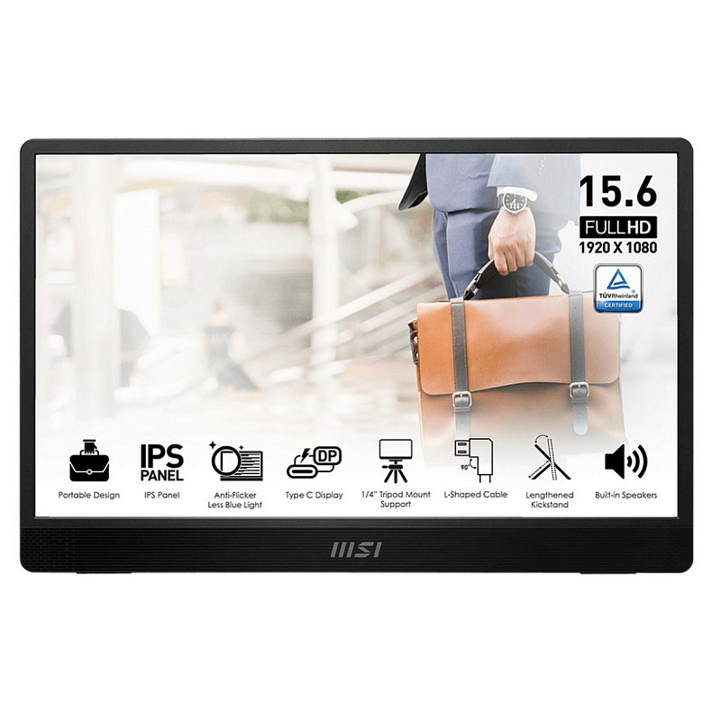 Монітор портативний MSI 15.6" PRO MP161-E2U mHDMI, 2xUSB-C, MM, IPS, Cover