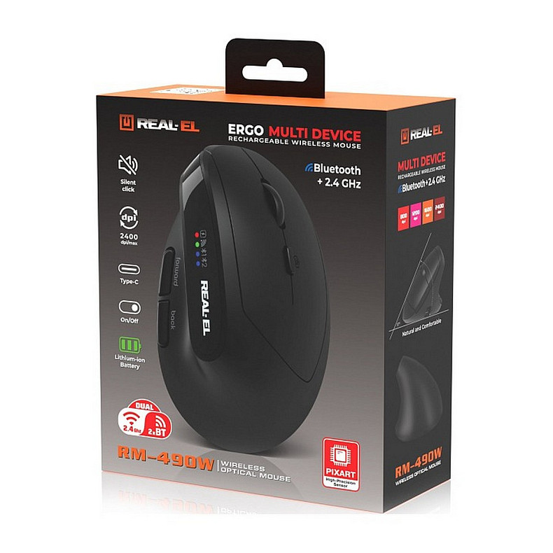 Миша REAL-EL RM-490W Black