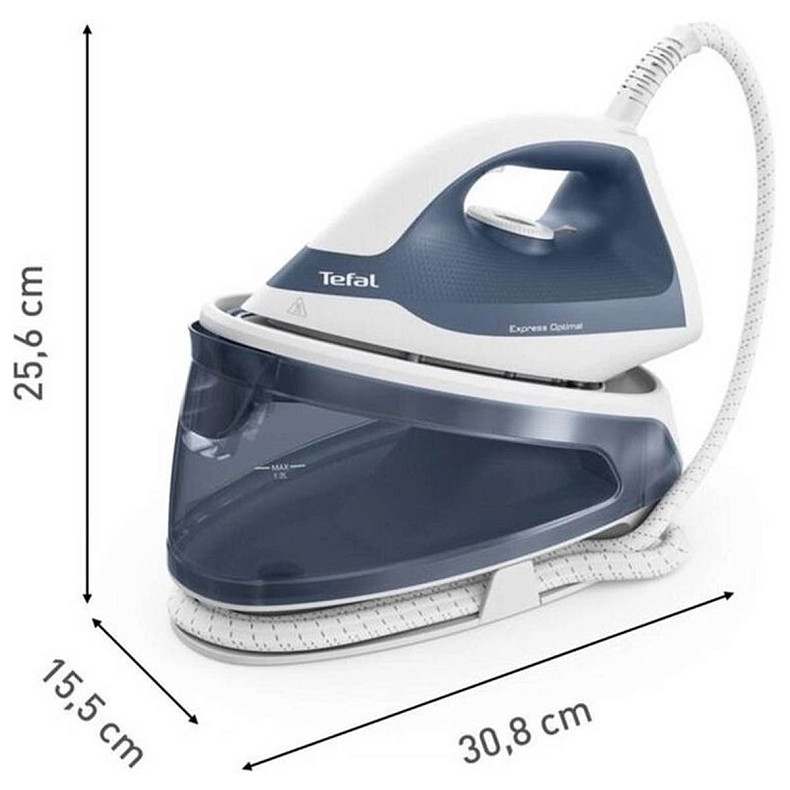 Праска-парогенератор Tefal Optimal, 2200Вт, 1200мл, паровий удар -190гр, постійна пара - 110гр, кера