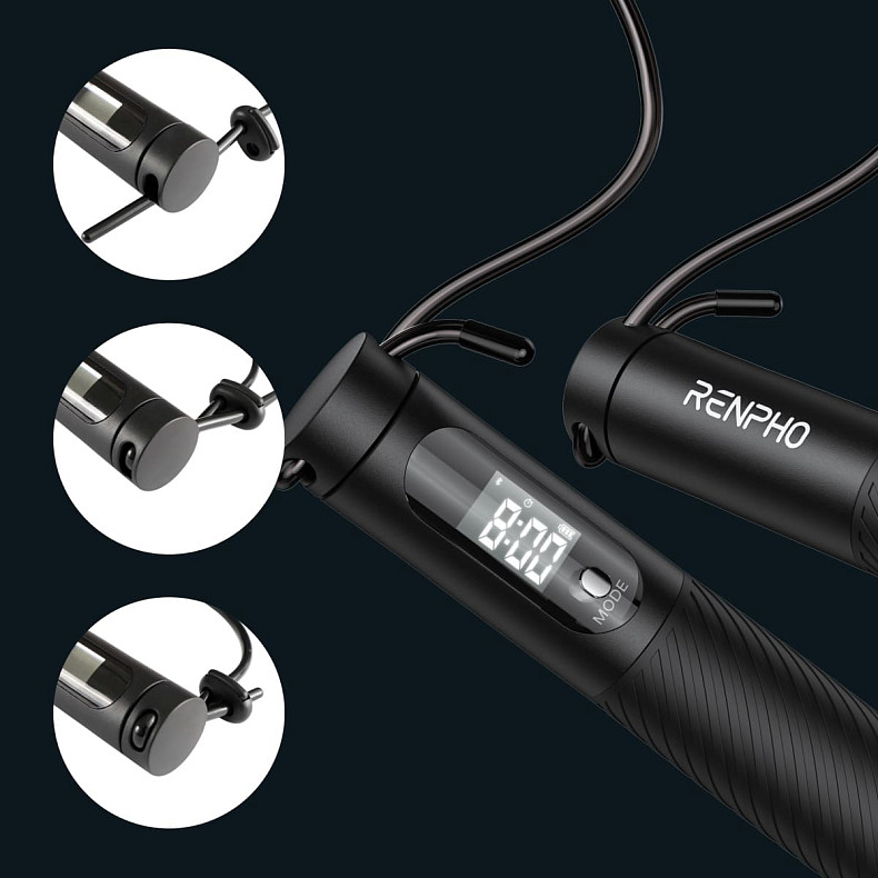 Умная скакалка RENPHO Smart Jump Rope - Black