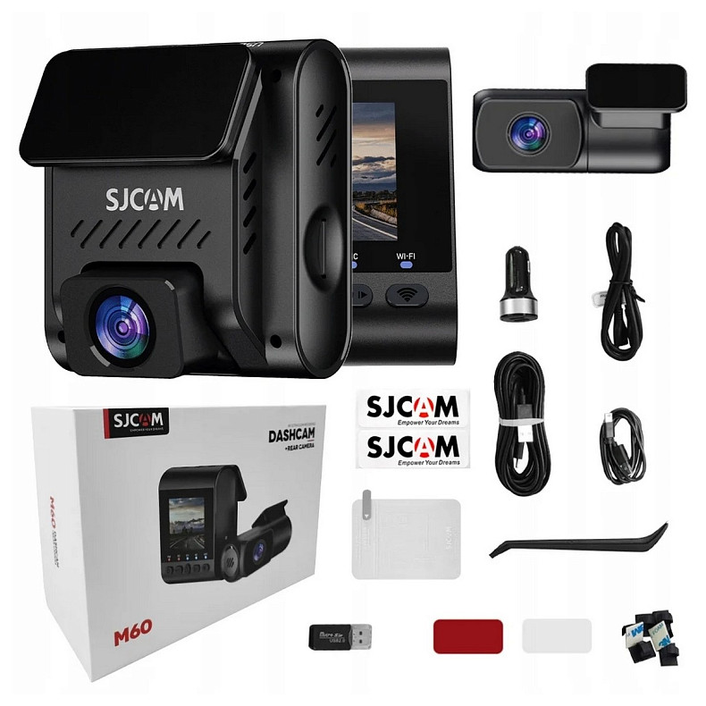 Відеореєстратор SJCAM Dashcam M60 + rear camera