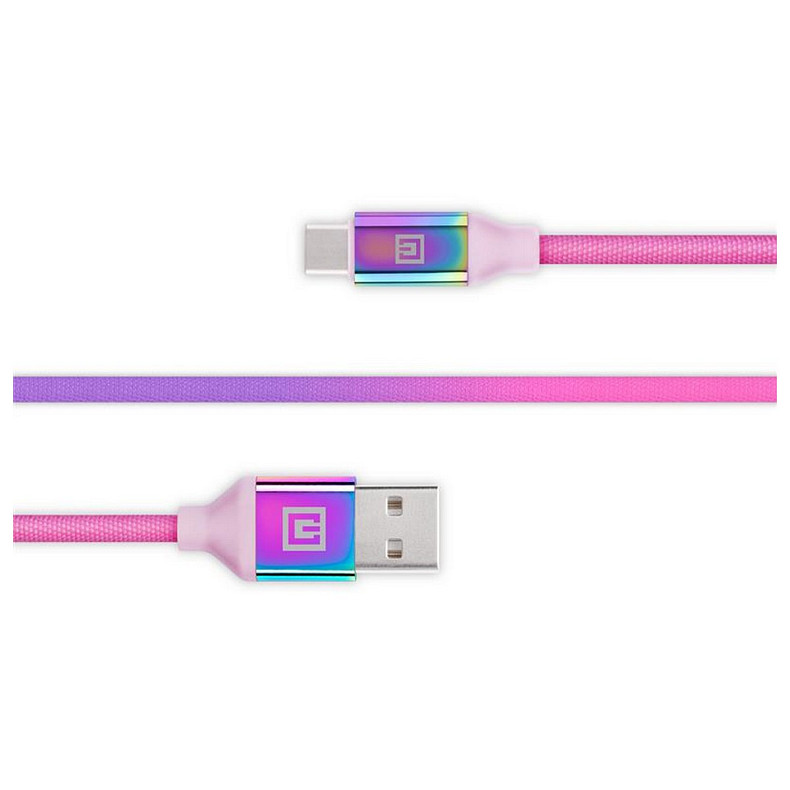 Кабель REAL-EL Premium Rainbow USB-USB Type C 1m (EL123500050)