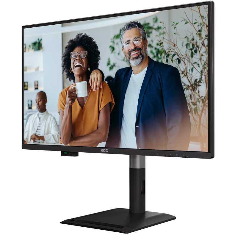 Монітор AOC 27" Q27P4CV, QHD, IPS, 120Hz, HDMI, DP, USB-C, RJ-45, USB-hub, HAS, Pivot, колонки