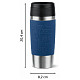 Термочашка Tefal Travel Mug Classic, 360мл, нержавіюча сталь, синій (N2020310)