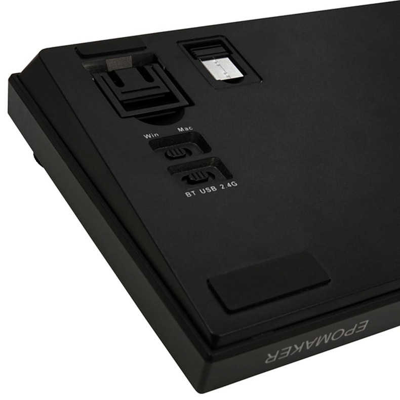 Клавіатура Epomaker AK820 Pro 75% Gift Switch Hot-Swap (2.4G/BT/USB) LCD Screen RGB Black UA