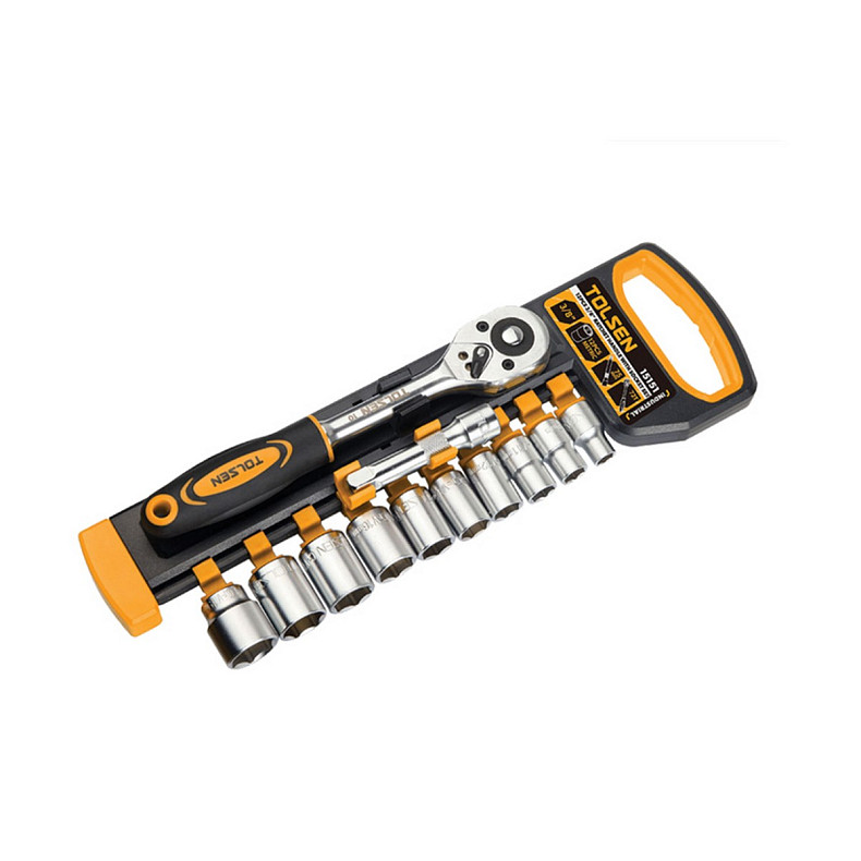 Набор торцевых головок Tolsen Профи, 3/8", 12шт, CrV (15151)