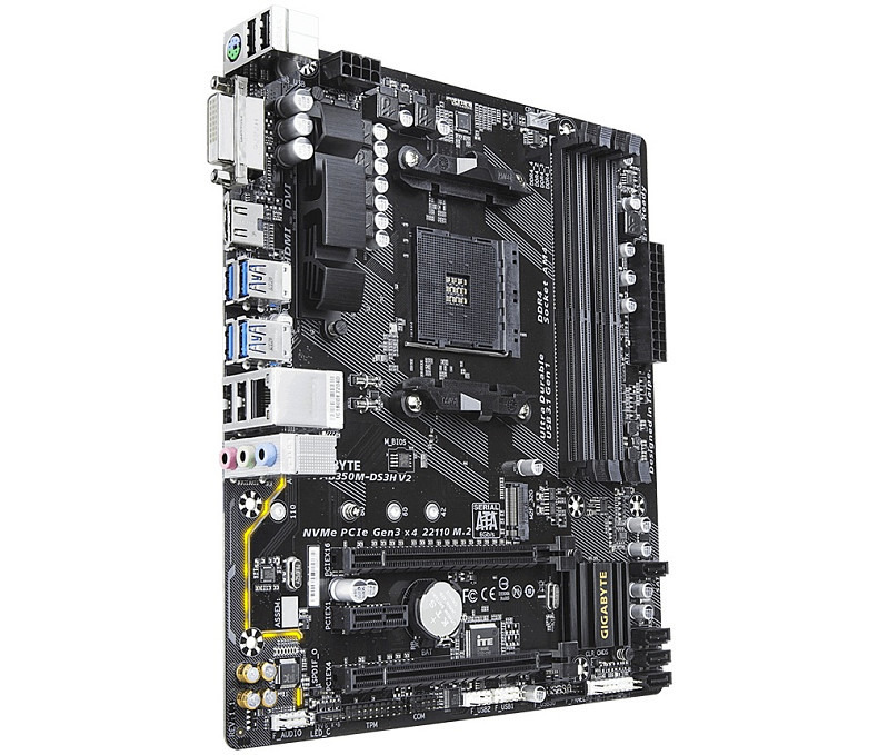 Материнская плата Gigabyte GA-AB350M-DS3H V2 Socket AM4