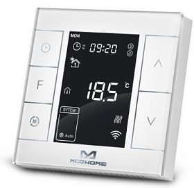 Розумний термостат MCO Home для водяної теплої підлоги / водонагрівача, Z-Wave, White (MH7H-WH-WHITE)