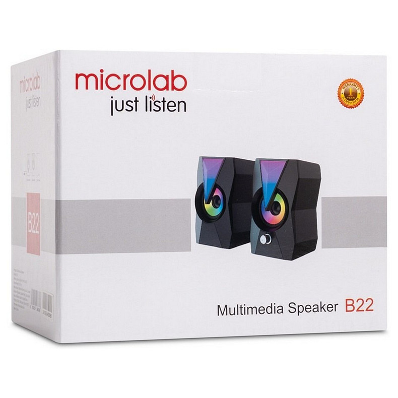 Акустическая система MICROLAB 2.0 B-22,USB Black (B-22)