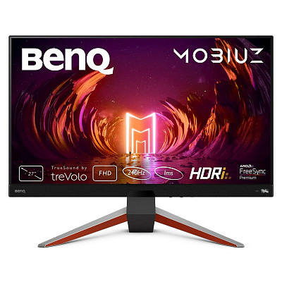 TFT 27" BenQ EX270M, IPS, FHD, 240 Гц, 1мс, 2xHDMI, DP, USB-hub, HAS, колонки, серый металлик