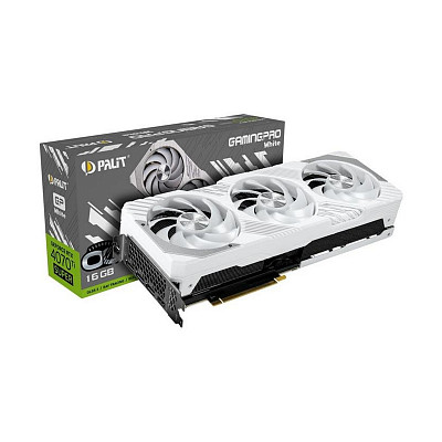 Видеокарта GF RTX 4070 Ti Super 16GB GDDR6X GamingPro White OC Palit (NED47TST19T2-1043W)