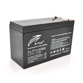 Акумуляторна батарея Ritar 12V 9Ah (R-LFP 12.8V 9Ah/08579) LiFePO4 Black