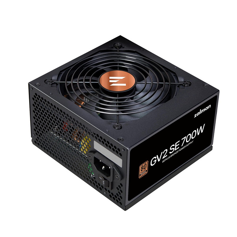 Блок живлення Zalman GV2SE (700W) 88%, 80+ Bronze, 120мм, 1xMB 24pin(20+4), 1xCPU(4+4 pin + 8pin),